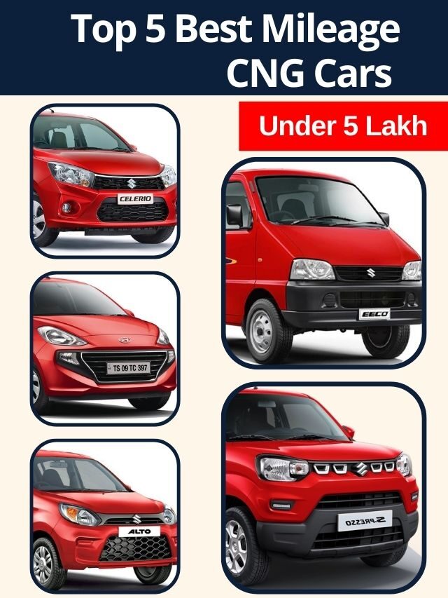 5 Best Mileage CNG Cars Under 5 Lakh in India- Best Options to buy